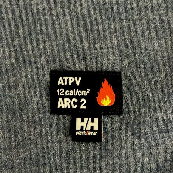 Helly Hansen Work Wear Fire Resistant Long Sleeve Tee Shirt Size Large Blue - Picture 3 of 9